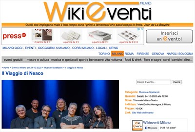 Il Viaggio di NeaCo' su Wikieventi Milano